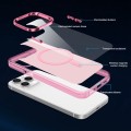 For iPhone 14 Electroplated IMD Magsafe PC Hybrid TPU Phone Case(Pink)