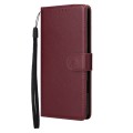 For OPPO A17 4G / A17k 3-Card Slots Multifunctional Leather Phone Case(Wine Red)
