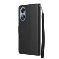 For OPPO A17 4G / A17k 3-Card Slots Multifunctional Leather Phone Case(Black)
