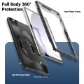 For Samsung Galaxy Tab A9+ Honeycomb Hand Grip Turntable Stand Tablet Case(Black)