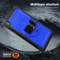 For Samsung Galaxy Tab A9+ Honeycomb Hand Grip Turntable Stand Tablet Case(Dark Blue)