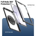 For Samsung Galaxy Tab A9+ Honeycomb Hand Grip Turntable Stand Tablet Case(Transparent)