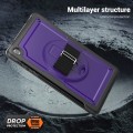 For Samsung Galaxy Tab A9+ Honeycomb Hand Grip Turntable Stand Tablet Case(Purple)