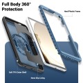 For Samsung Galaxy Tab A9 Honeycomb Hand Grip Turntable Stand Tablet Case(Navy Blue)