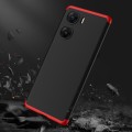 For vivo V29e GKK Three Stage Splicing Full Coverage PC Phone Case(Black Red)