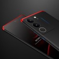 For vivo V29 Pro GKK Three Stage Splicing Full Coverage PC Phone Case(Black Red)