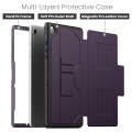 For Samsung Galaxy Tab A9+ Notebook Magnetic Leather Tablet Case(Purple)