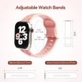 For Apple Watch SE 2023 44mm Butterfly Flower Embossed Silicone Watch Band(Retro Rose)