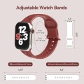 For Apple Watch Series 2 42mm Butterfly Flower Embossed Silicone Watch Band(Brick Red)