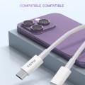 TOTU CB-1-M 12W USB to Micro USB Data Cable, Length: 1m(White)