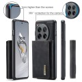 For OnePlus 12 DG.MING M1 Series 3-Fold Multi Card Wallet + Magnetic Phone Case(Black)