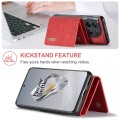 For OnePlus 12 DG.MING M1 Series 3-Fold Multi Card Wallet + Magnetic Phone Case(Red)