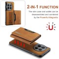 For OnePlus 12 DG.MING M2 Series 3-Fold Multi Card Bag + Magnetic Phone Case(Brown)