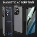 For OnePlus 12 Magnetic HD Tempered Glass Phone Case(Black)