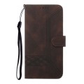 For Tecno Camon 20/20 Pro 4G Cubic Skin Feel Flip Leather Phone Case(Brown)