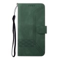 For Tecno Spark 20 Cubic Skin Feel Flip Leather Phone Case(Green)