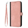 For Tecno Camon 20/20 Pro 4G Side Buckle Double Fold Hand Strap Leather Phone Case(Pink)