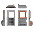 Diving Shell Gen3 Bluetooth Waterproof Phone Case(Grey Orange)