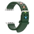 For Apple Watch SE 2023 44mm Luminous Colorful Light Silicone Watch Band(Green)