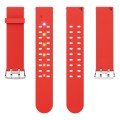 For Apple Watch Series 4 44mm Luminous Colorful Light Silicone Watch Band(Red)