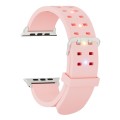 For Apple Watch Series 2 42mm Luminous Colorful Light Silicone Watch Band(Pink)