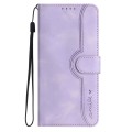 For Tecno Spark 20 Heart Pattern Skin Feel Leather Phone Case(Purple)