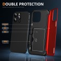 For iPhone 12 Pro Max 3 in 1 Flip Holder Phone Case(Red)