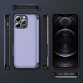 For iPhone 12 Pro Max 3 in 1 Flip Holder Phone Case(Light Purple)