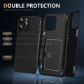 For iPhone 13 Pro Max 3 in 1 Flip Holder Phone Case(Black)