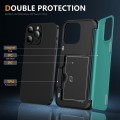 For iPhone 13 Pro Max 3 in 1 Flip Holder Phone Case(Cyan)