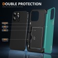For iPhone 14 Pro 3 in 1 Flip Holder Phone Case(Cyan)