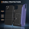 For iPhone 13 3 in 1 Flip Holder Phone Case(Light Purple)