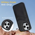 For iPhone 15 Pro Max Litchi Leather Skin Card Slots Phone Case(Black)