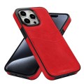 For iPhone 15 Pro Max Litchi Leather Skin Card Slots Phone Case(Red)