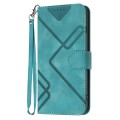 For Tecno Spark 20 Pro Line Pattern Skin Feel Leather Phone Case(Light Blue)