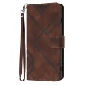 For Tecno Camon 20/20 Pro 4G Line Pattern Skin Feel Leather Phone Case(Coffee)