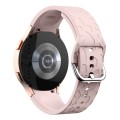 For Samsung Galaxy Watch 6 Leopard Print Embossed Silicone Watch Band(Pink)