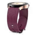 For Samsung Galaxy Watch 6 Leopard Print Embossed Silicone Watch Band(Wine Red)