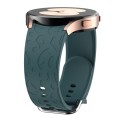 For Samsung Galaxy Watch 6 Leopard Print Embossed Silicone Watch Band(Pine Green)