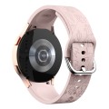 For Samsung Galaxy Watch 6 Butterfly Flower Embossed Silicone Watch Band(Pink)