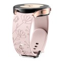 For Samsung Galaxy Watch 6 Butterfly Flower Embossed Silicone Watch Band(Pink)