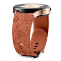 For Samsung Galaxy Watch 6 Butterfly Flower Embossed Silicone Watch Band(Brown)