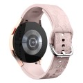 For Samsung Galaxy Watch 6 Skull Flower Embossed Silicone Watch Band(Pink)