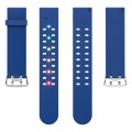 22mm Luminous Colorful Light Silicone Watch Band(Blue)
