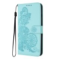 For Tecno Spark Go 2023 Datura Flower Embossed Flip Leather Phone Case(Light blue)