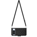 For Google Pixel 8 Pro Rhombic Texture Flip Leather Phone Case with Long Lanyard(Black)