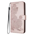 For Infinix Note 30 5G Datura Flower Embossed Flip Leather Phone Case(Rose Gold)