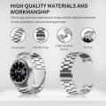 For Samsung Galaxy Watch 6 / 5 / 4 Three Bead Stainless Steel Metal Watch Band(Silver)