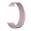 For Samsung Galaxy Fit 3 Woven Nylon Loop Watch Band(Pinkish)