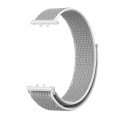 For Samsung Galaxy Fit 3 Woven Nylon Loop Watch Band(Grey White)